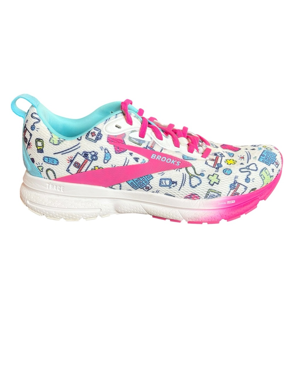 Brooks Women's Trace 4 Hero Medical Nurse Running Shoes Special Edition - Picture 2 of 13